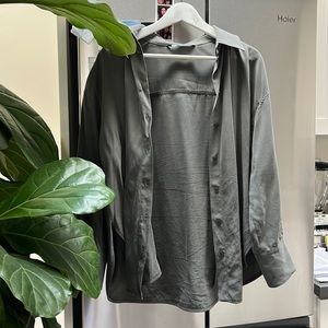 ZARA oversized Button Up - Medium